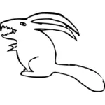 Eng konijn tekening
