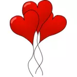 Heart balloons vector clip art