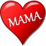 Anneler günü kalp vektör