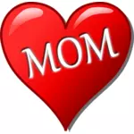 Mother's day heart vector image