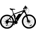 Mountain bike silhouet