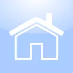 Icono azul para una imagen vectorial de casa