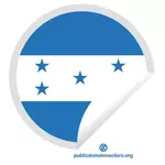 Bandera de Honduras alrededor de la etiqueta engomada
