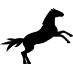 Hoppning häst silhuett vektor illustration