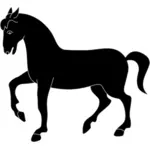 Eenvoudige paard silhouet