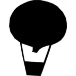 Hot air balloon vector silhouette
