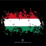 헝가리의 국기와 잉크 패터