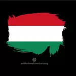 ハンガリーの国旗を塗り