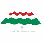 Vektör Macaristan bayrağı sallayarak