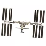 International Space Station photorealistivc vector drawing