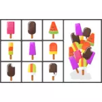 Different ice creams set