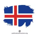 Painted flag of Iceland