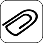 Vektorbild av ikonen för bifogade fil med fyrkantig ram