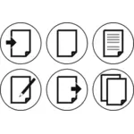 Grafică vectorială set de pictograma computer OS