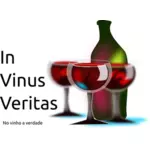 Vector afbeelding van vrienden van wijn teken