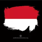 印尼的彩绘的国旗