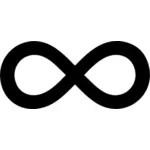 Infinity symbol siluett