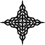 Geometrische zwart kruis