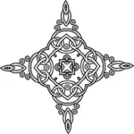 Symmetrische dekorative Kreuz
