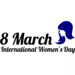 International Womans Day logo idea vector clip art