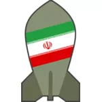 가상 이란 핵 폭탄의 벡터 그래픽