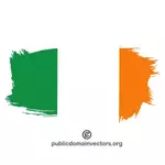 Irländska flaggan måla stroke