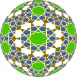 Ilustração em vetor esfera azulejos islâmicos