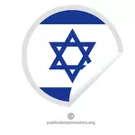 Sticker with flag of Israel