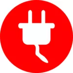 Power plug en kabel vector symbool