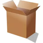 Векторная иллюстрация открытые картонные коробки