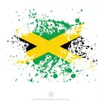 Bandeira jamaicana em respingo de tinta