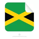 Flagg Jamaica kvadrat klistremerke
