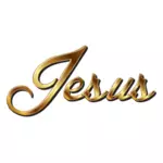 耶稣金色字体