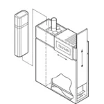 Cigarette box technical vector drawing