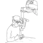 Vectorillustratie van een chirurg