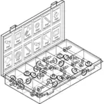 Teile-Container-Vektor-Bild