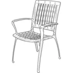 Veranda plastic stoel vectorafbeeldingen