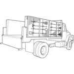 Utility kamyon vektör grafikleri