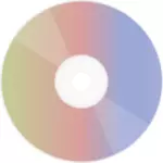 CD mit einem Regenbogen reflektierende Seite Vektor-illustration