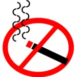 Vektor illustration av ägg formade rökning förbjuden-skylt