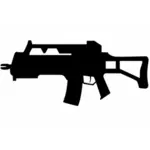 Assault rifle silhouette vector image