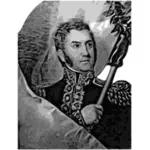 José de San Martín portre vektör görüntü
