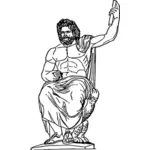 Estatua de Júpiter dibujo