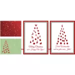 在英语和德语的圣诞卡片组的矢量图像