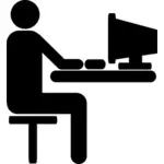 Компьютер доступа доступны векторные знак