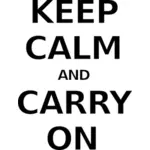 ''Keep calm'' message