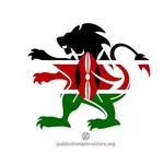 Amblemi ile Kenya Cumhuriyeti bayrağı