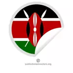 Pegatina con la bandera de Kenia