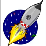 Cartoon rocket vector drawing