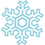 Vector clip art of blue straight shaped snowflake